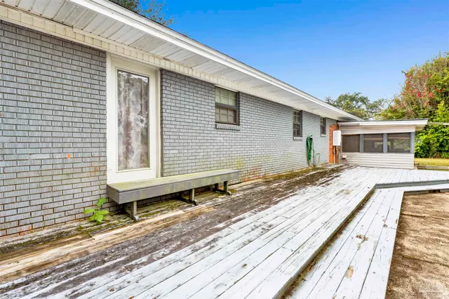 a view of a house with a deck