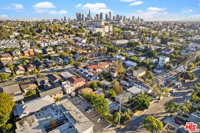 an aerial view of a city
