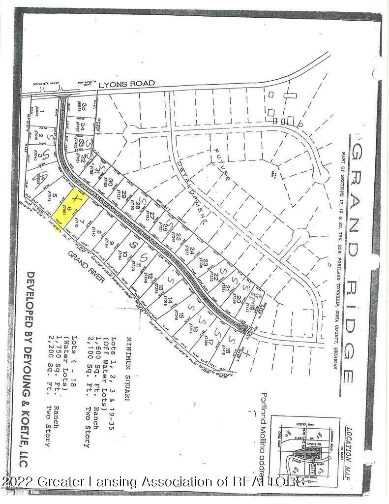 7082 Cedar Ridge Drive Portland, MI 48875 - Photo 5 of 5 Schafer Lot 6 Site Plan