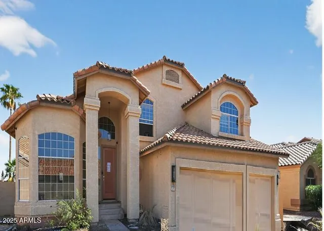 a front view of a house