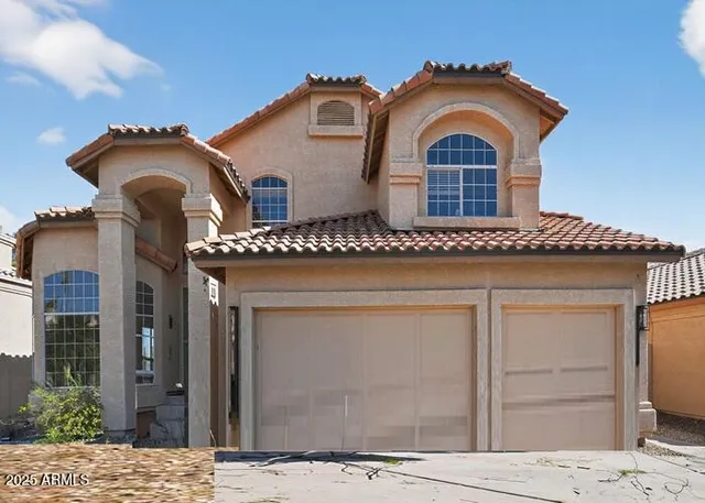 a front view of a house