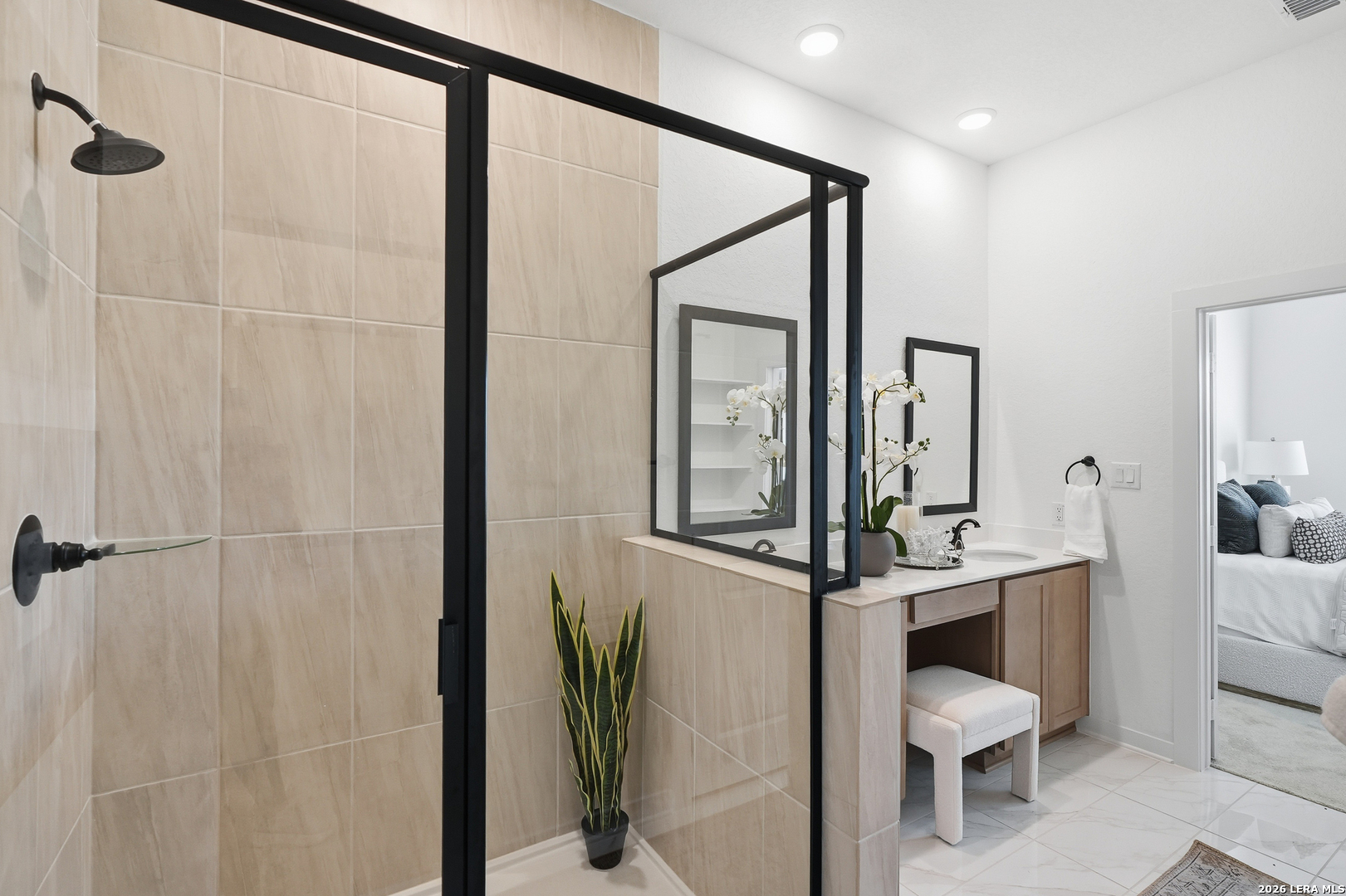 9421 Chatside Schertz, TX 78154 - Photo 15 of 48 a bathroom with a toilet a sink and shower