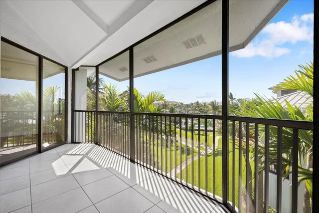 a view of a city from a balcony