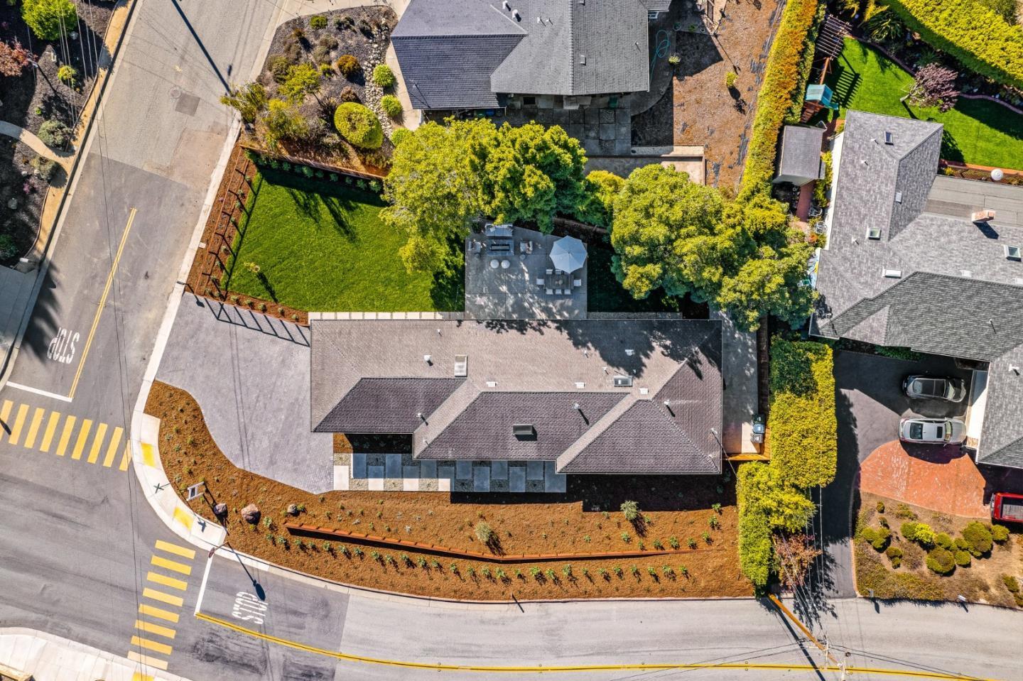 880 Pinehurst Drive Aptos, CA 95003 - Photo 2 of 25 an aerial view of a house with a swimming pool