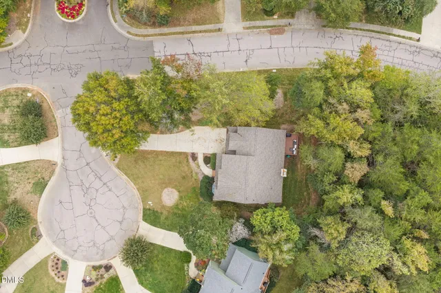 a view of a field with an ocean