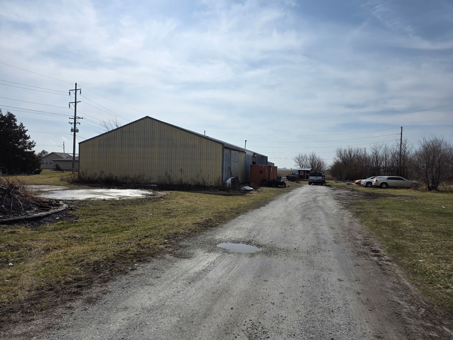 a house view with a backyard