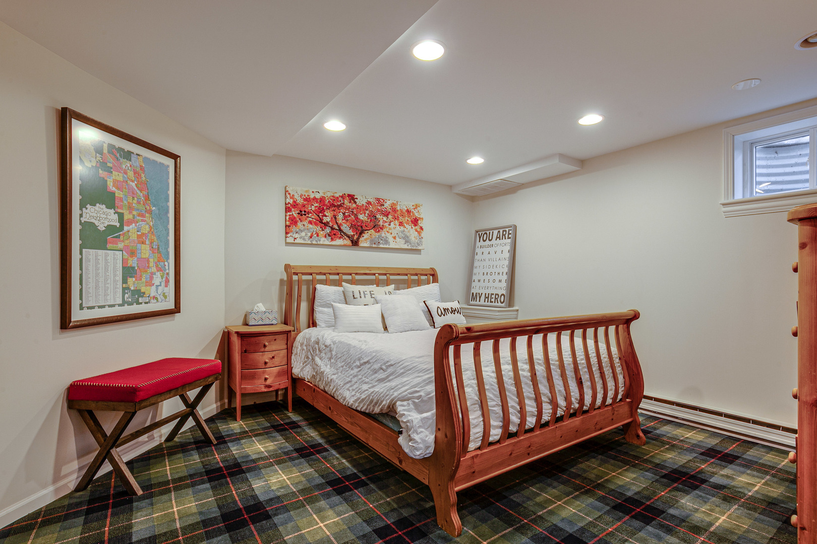 Undisclosed Address Lake Forest, IL 60045 - Photo 39 of 50 a bedroom with a bed and wooden floor