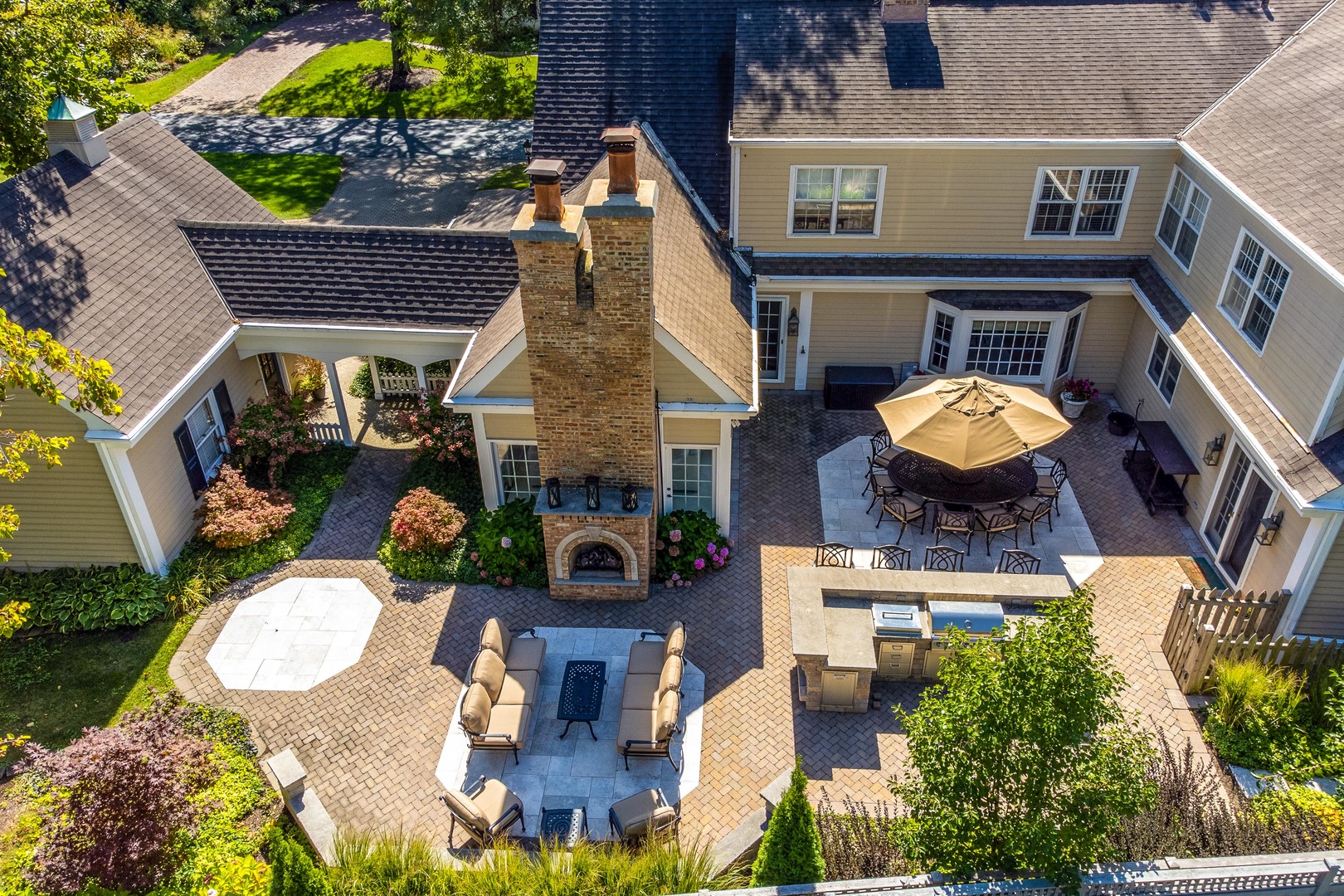 Undisclosed Address Lake Forest, IL 60045 - Photo 40 of 50 an aerial view of a house with swimming pool outdoor seating and yard