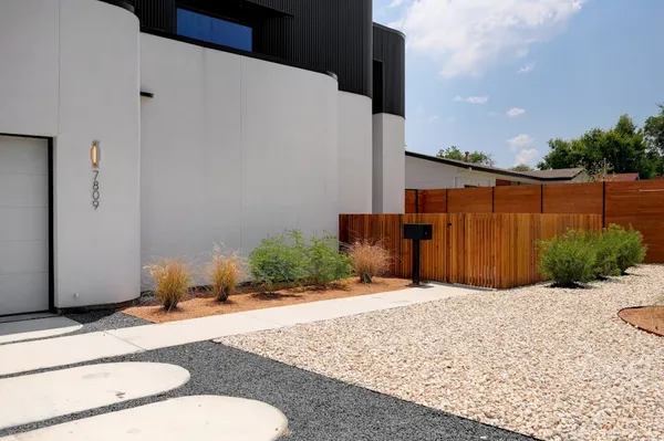 a backyard of a house