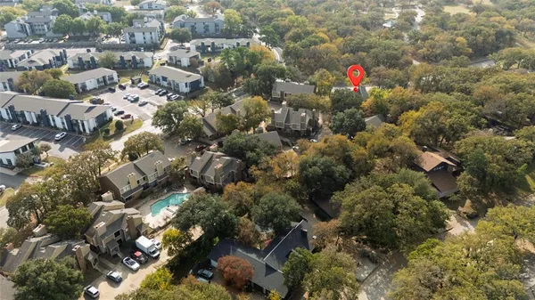 an aerial view of multiple house