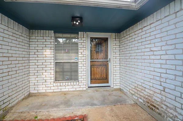 a view of front door of house