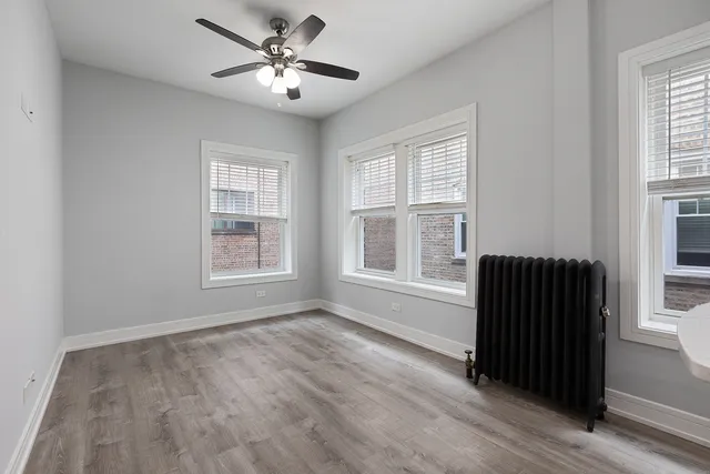 wooden floor and windows in a room