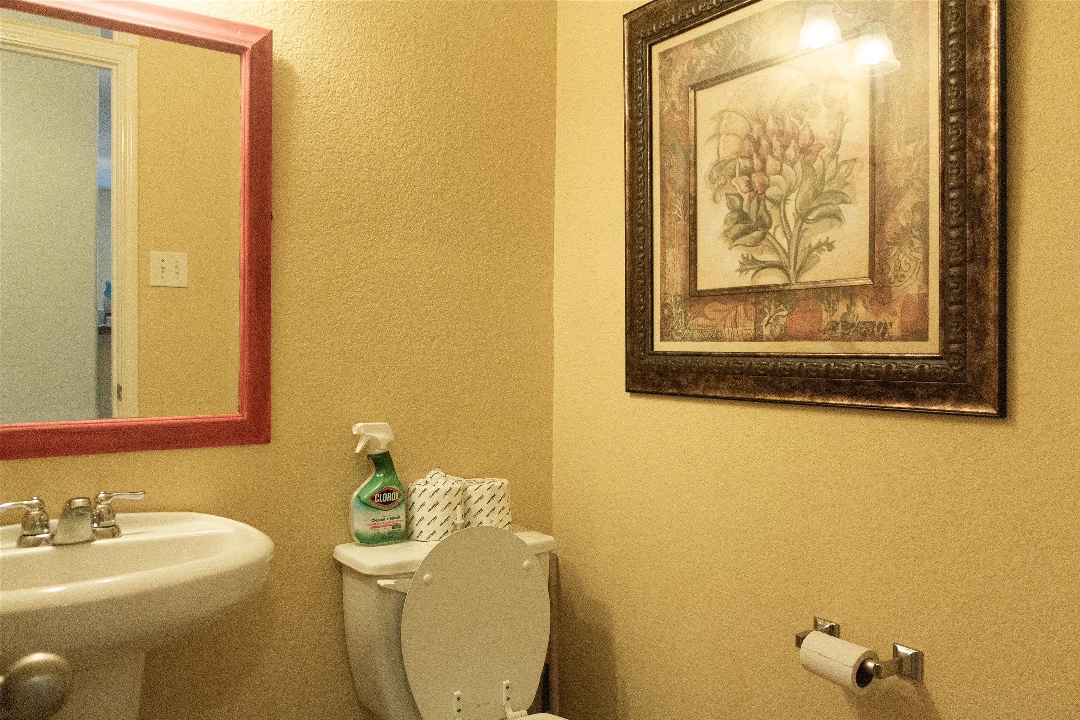 20403 Shire Ridge Lane Humble, TX 77338 - Photo 13 of 30 a bathroom with a sink and mirror with toilet