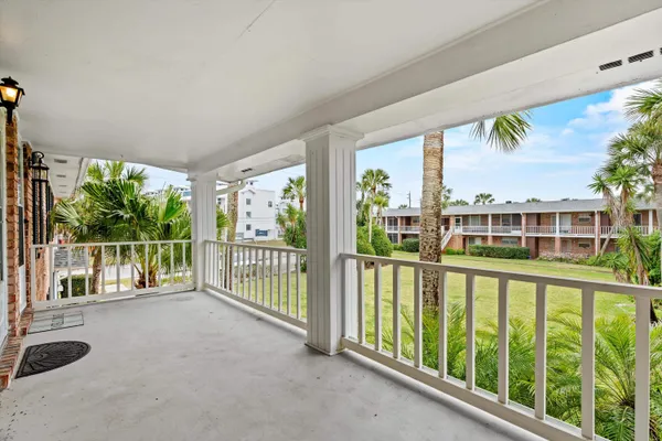 a view of a city from a balcony
