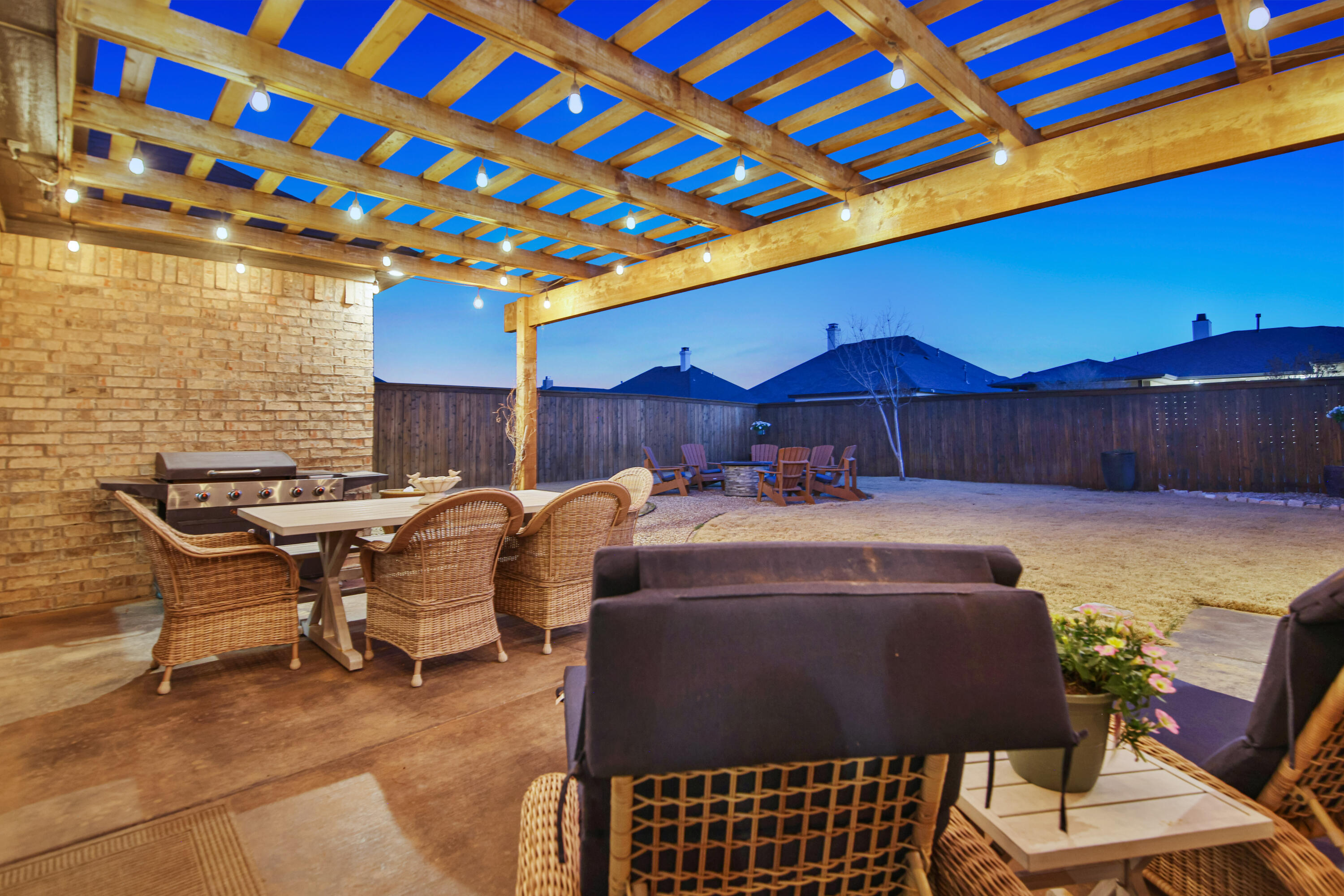 3711 117th Street Lubbock, TX 79423 - Photo 49 of 65 Pergola at Twilight