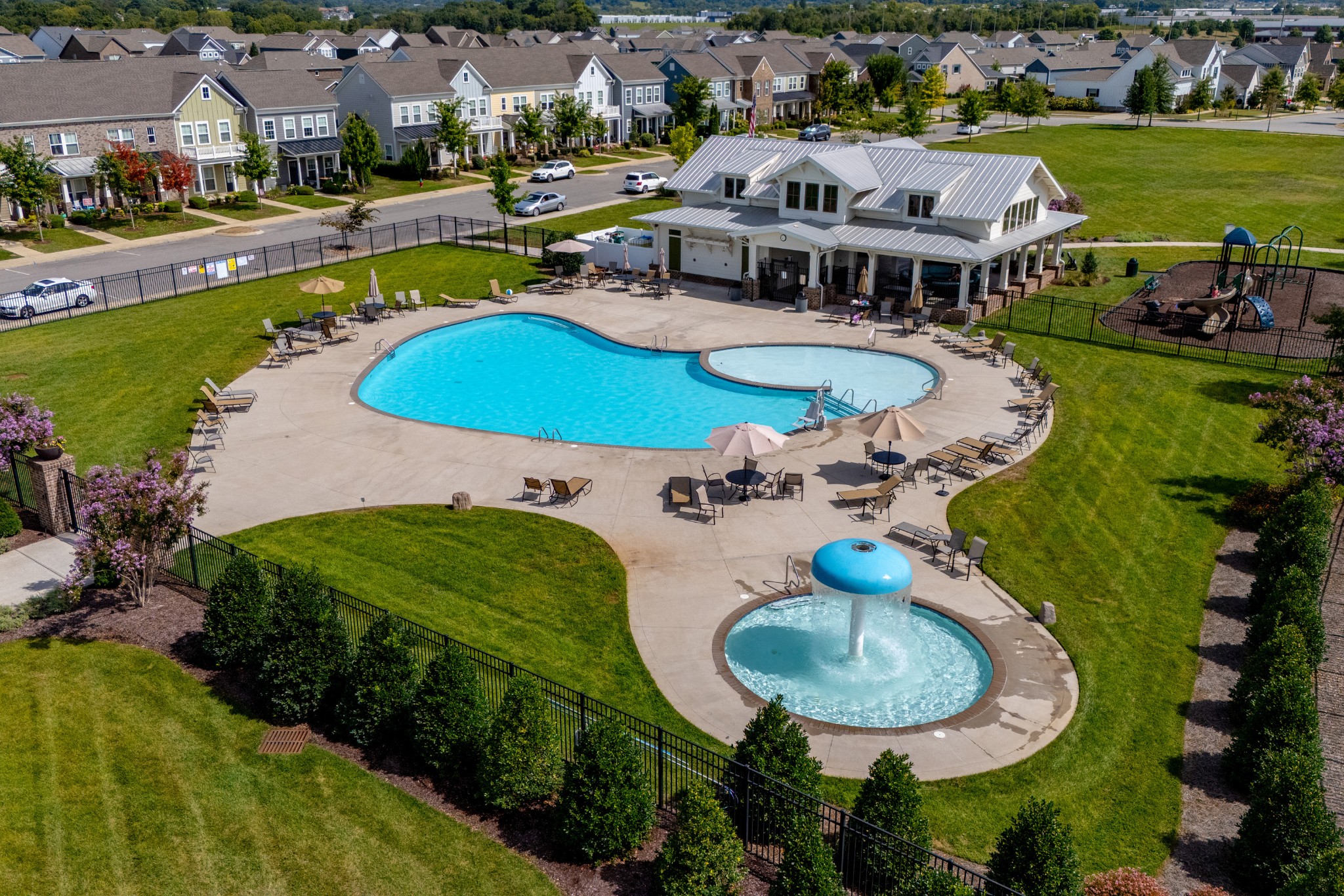 1060 June Wilde Ridge Spring Hill, TN 37174 - Photo 33 of 43 an aerial view of a house with outdoor space swimming pool and outdoor seating