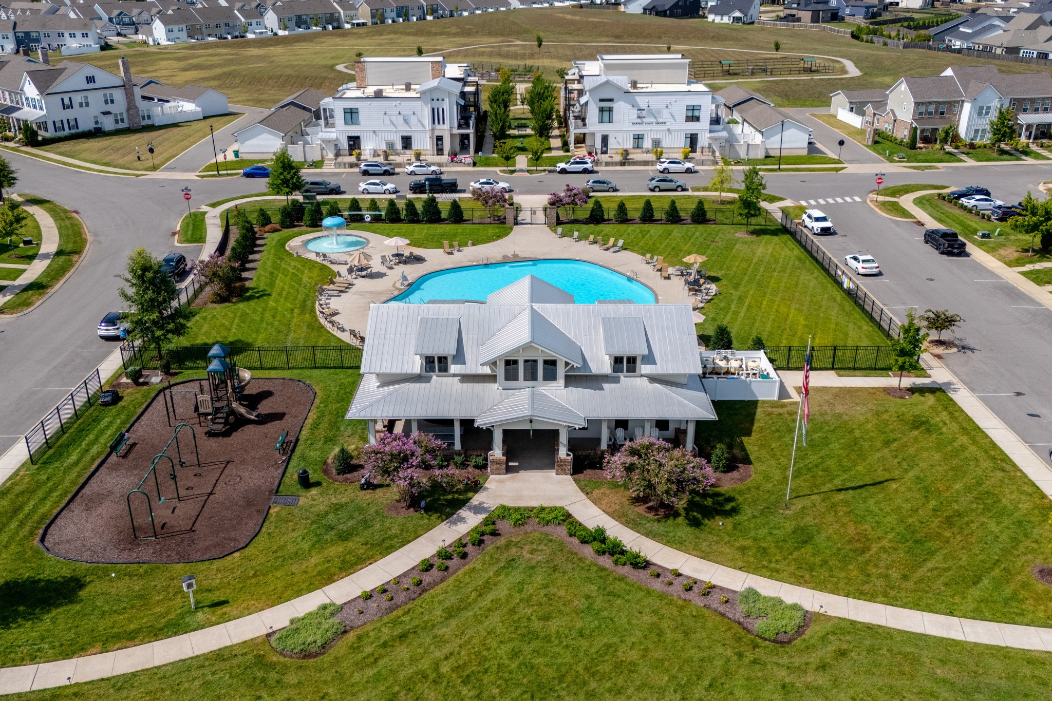 1060 June Wilde Ridge Spring Hill, TN 37174 - Photo 34 of 43 an aerial view of a house with a garden and lake view