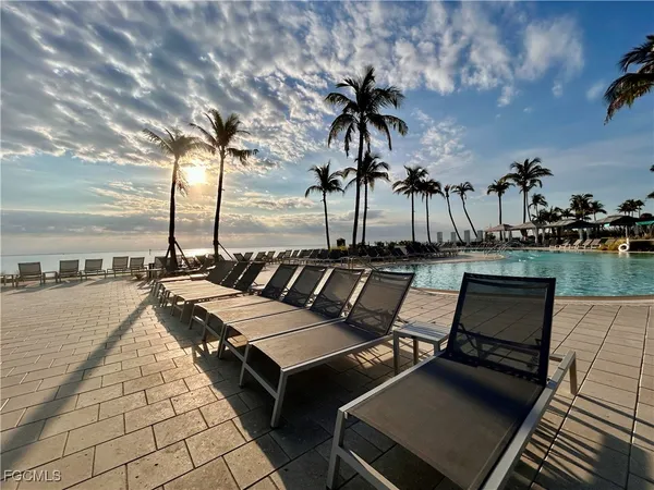 a view of a water heater room with a lake view