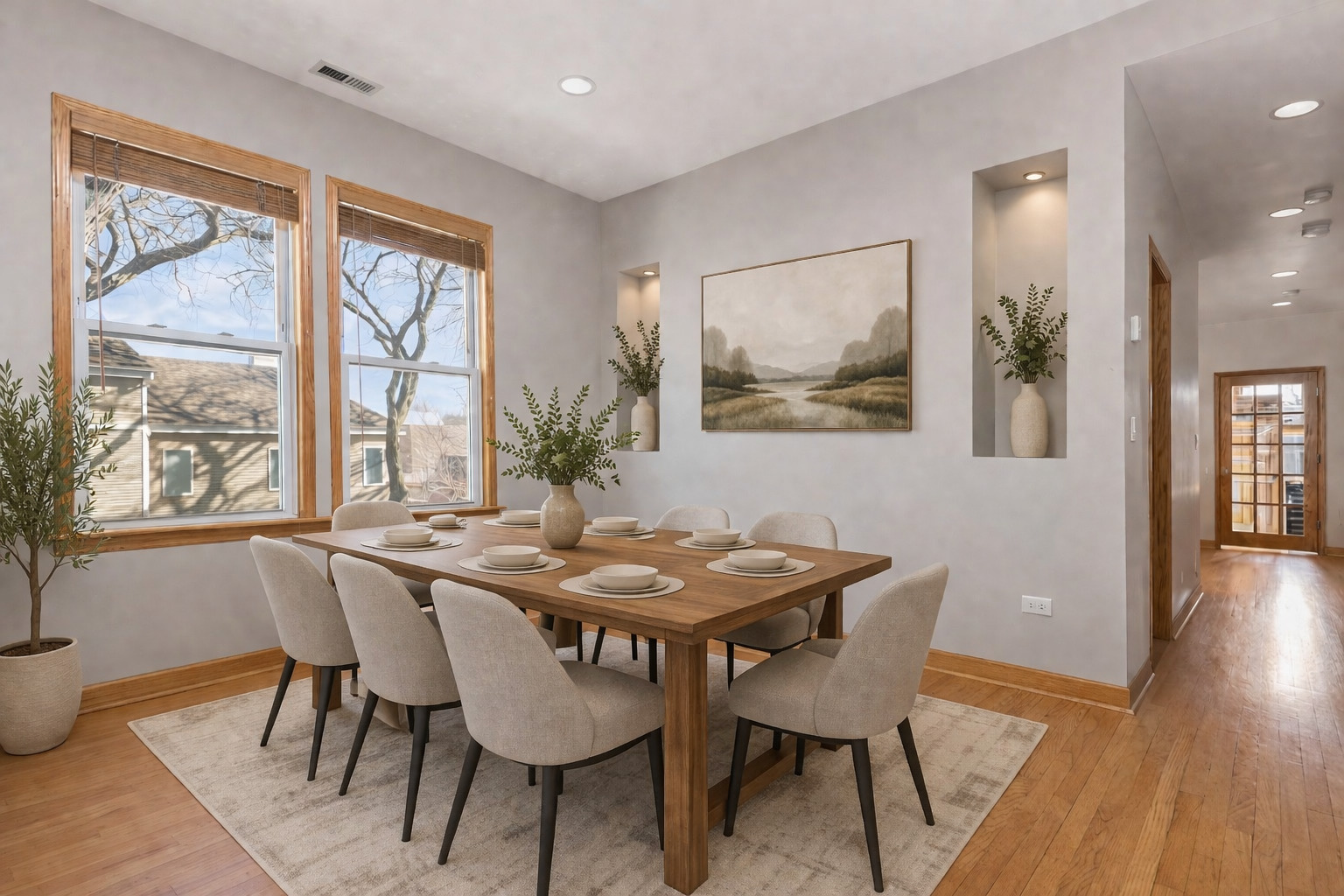 1901 West Fletcher Street, Unit 2 Chicago, IL 60657 - Photo 3 of 10 a dining room with furniture and wooden floor