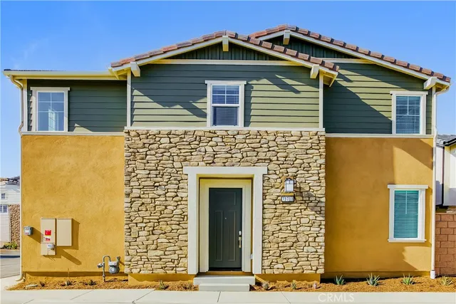 a front view of a house
