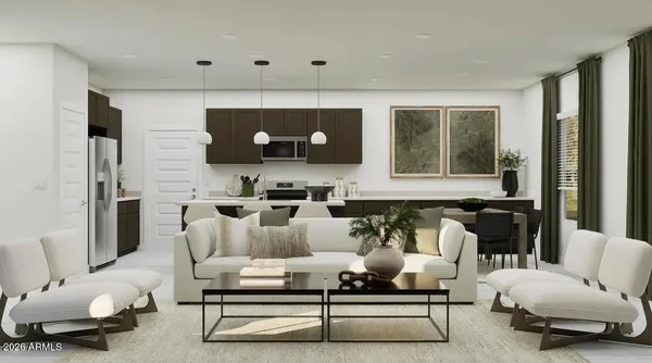 a kitchen with stainless steel appliances kitchen island granite countertop a sink and cabinets