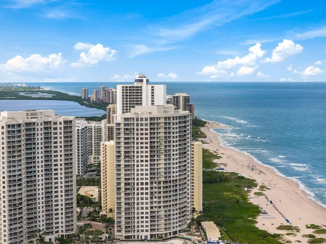 a view of a city with tall buildings