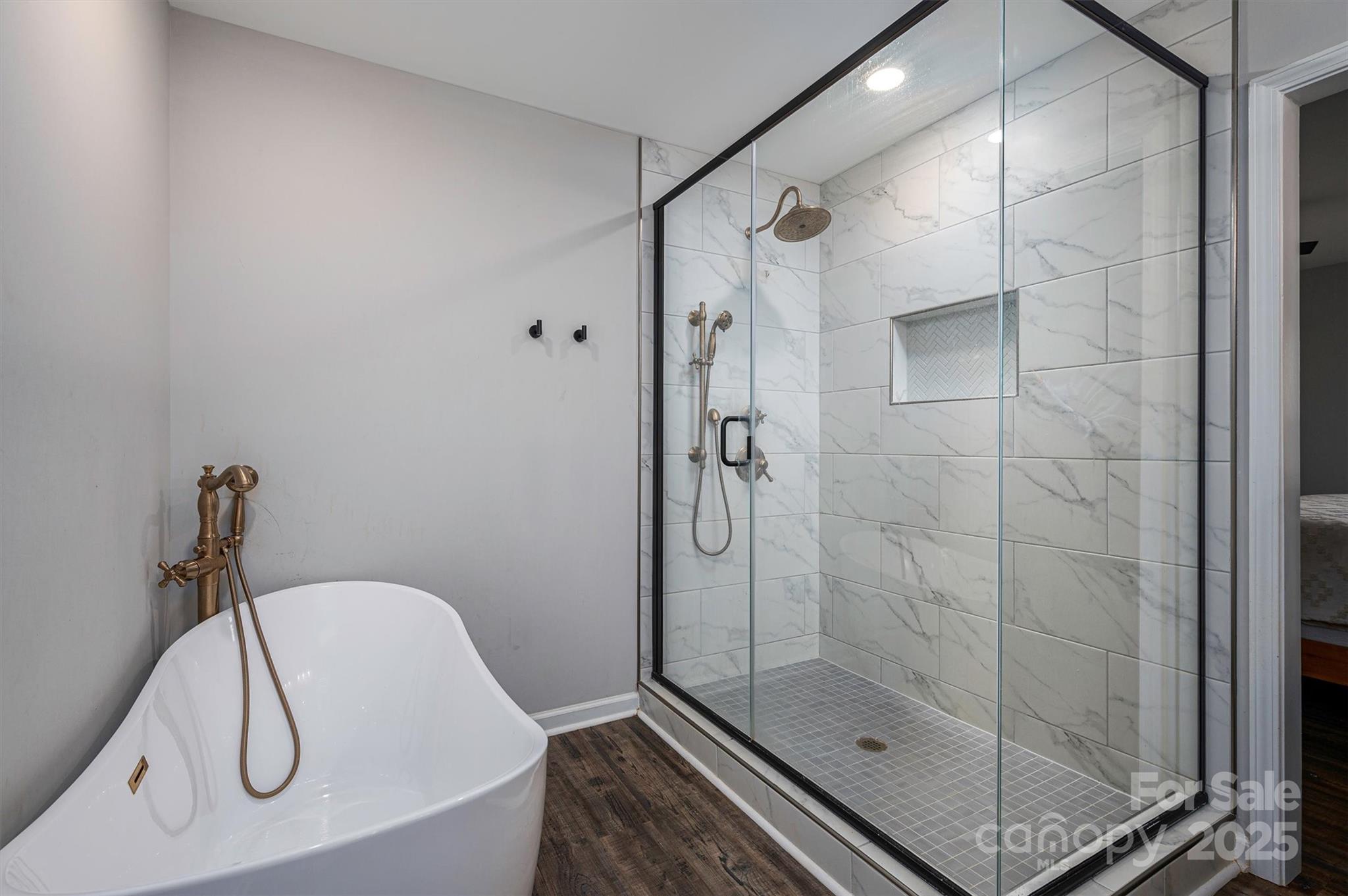 7430 Houser Farm Road Cherryville, NC 28021 - Photo 18 of 22 a bathroom with a shower and mirror