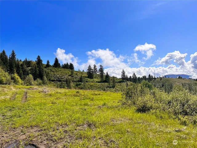 a view of a lake with a building in the background