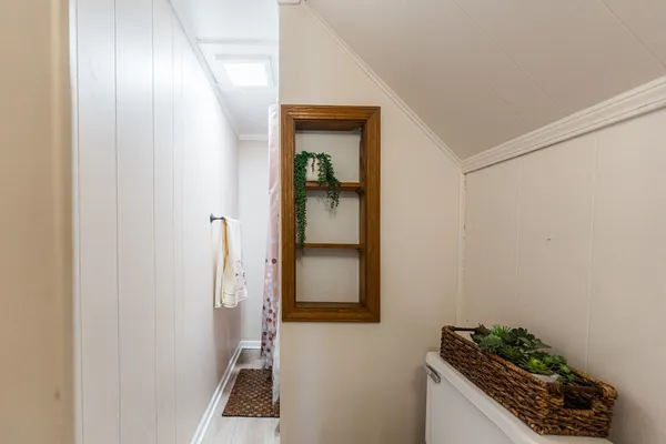 a bathroom with a shower and a bathtub