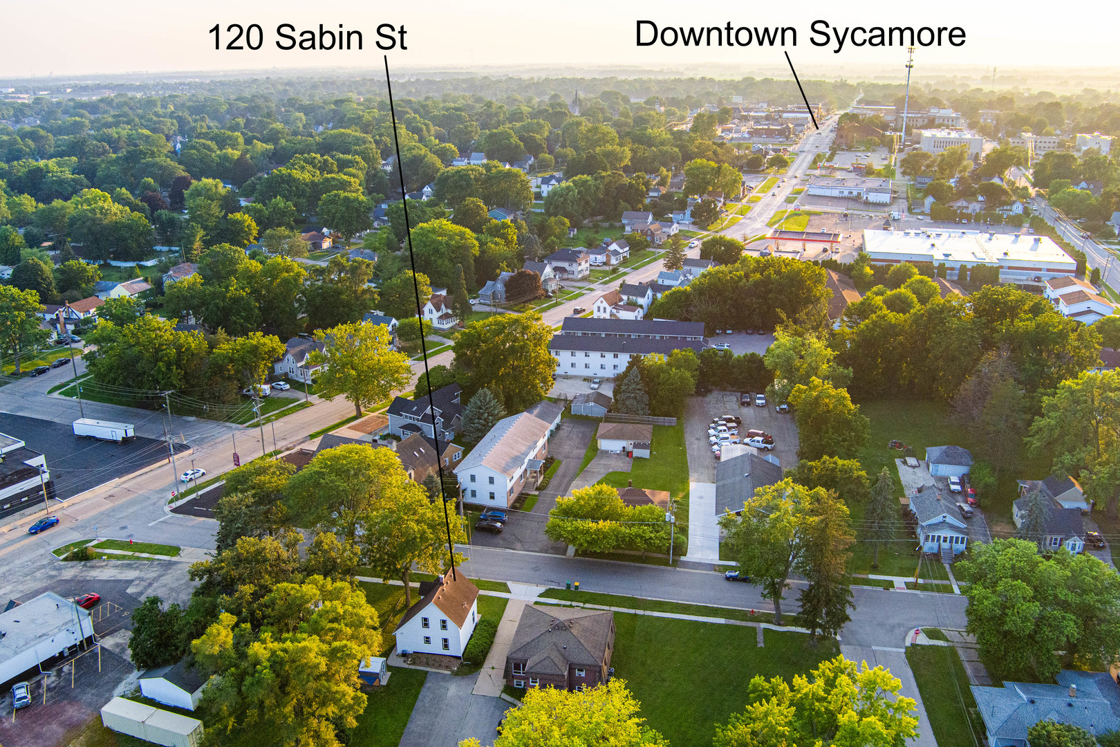 120 Sabin Street Sycamore, IL 60178 - Photo 27 of 27 an aerial view of residential houses with outdoor space