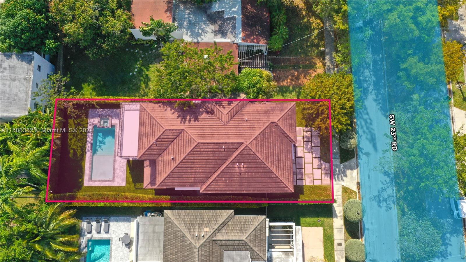 429 Southwest 23rd Road Miami, FL 33129 - Photo 44 of 46 an aerial view of a house