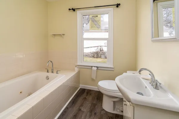 a bathroom with a sink and a bathtub
