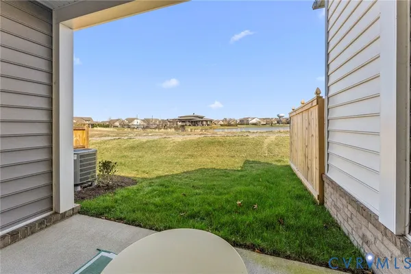 a view of a lake with a city