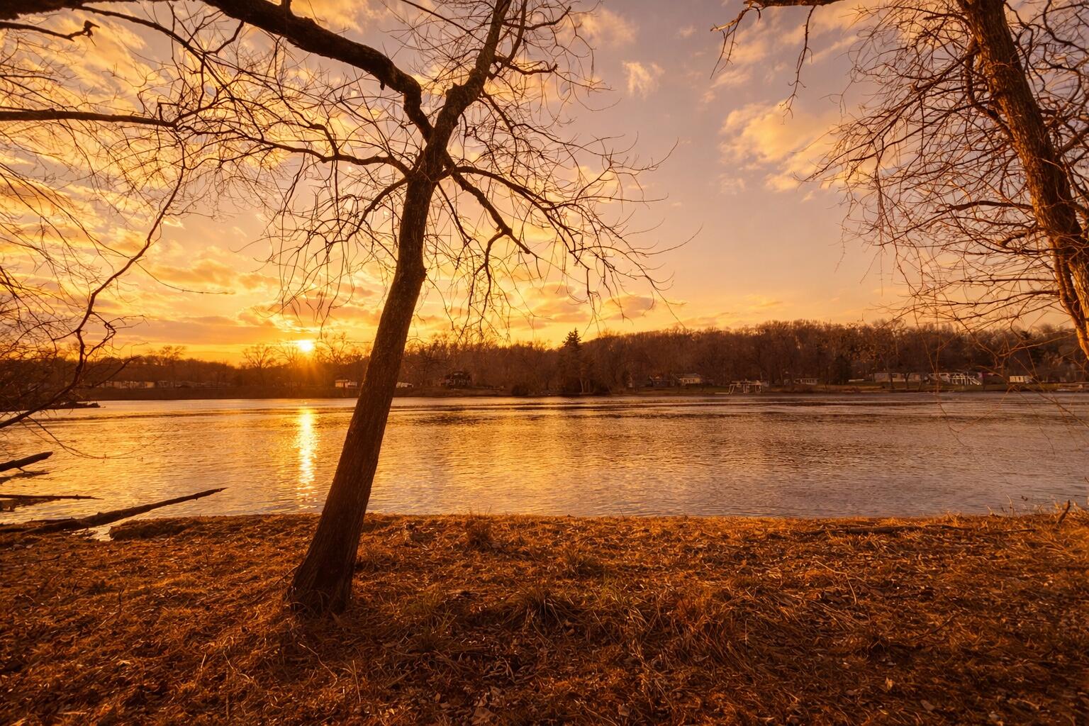 Island Shore Facing River