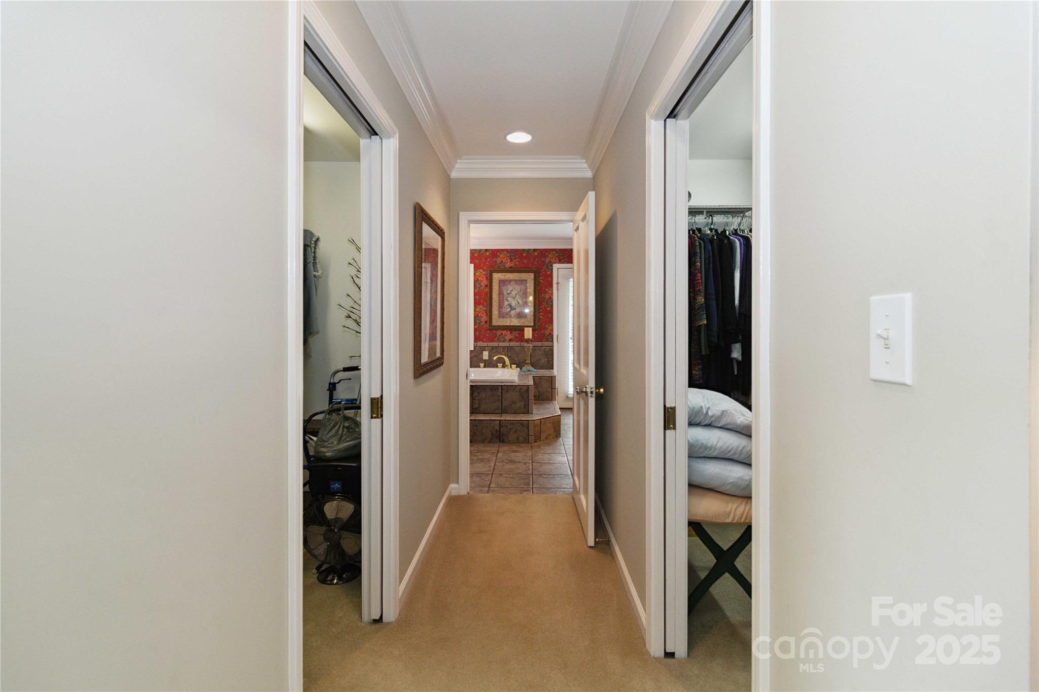 865 State Rd S-46-151 Clover, SC 29710 - Photo 31 of 48 a view of a hallway with wooden shelves