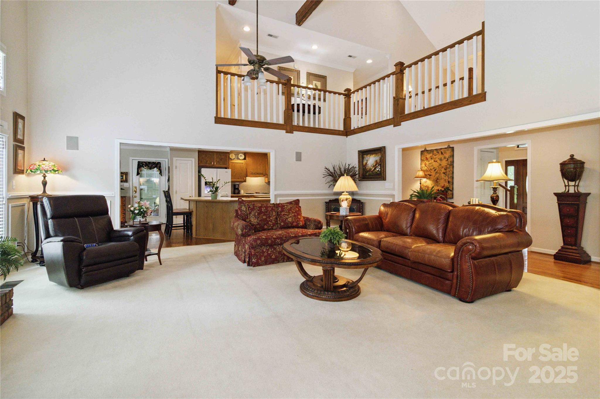 865 State Rd S-46-151 Clover, SC 29710 - Photo 9 of 48 a living room with furniture a fireplace and a ceiling fan