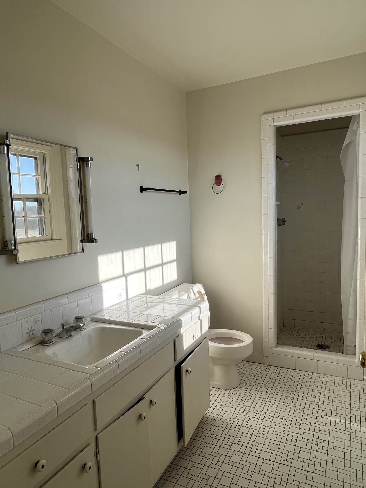 14403 Newstead Road Herndon, KY 42236 - Photo 15 of 25 a bathroom with a sink toilet and shower
