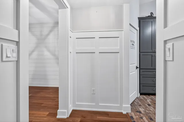 a view of a closet area