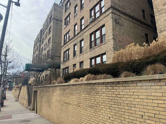 a view of a building with a outdoor space