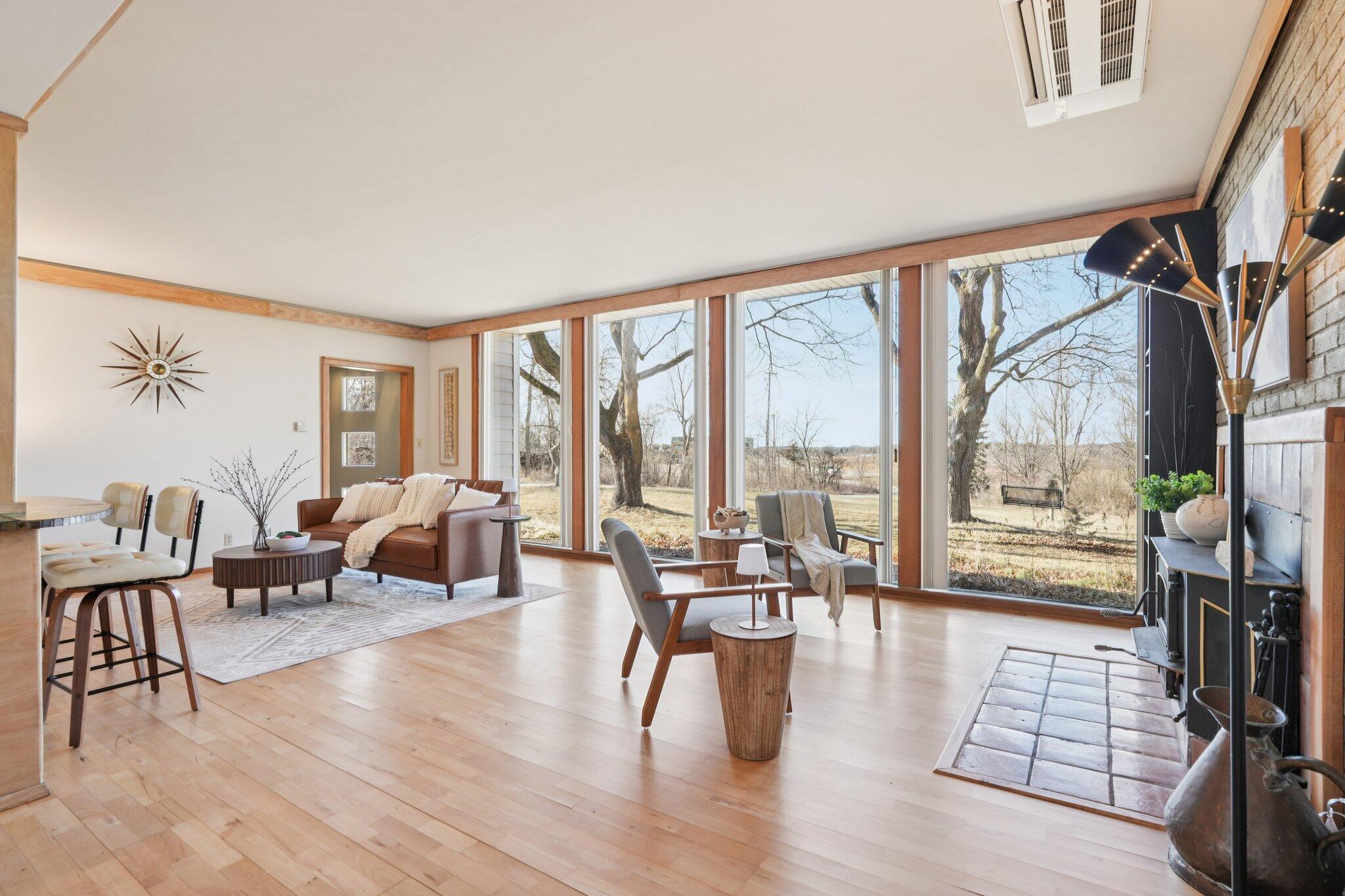 1009 Spring Valley Road Burlington, WI 53105 - Photo 6 of 49 Enjoy the mature trees right from your living room.