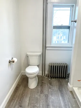 a bathroom with a toilet