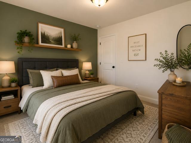 31 Rolling Woods Lane Colbert, GA 30628 - Photo 18 of 30 a bedroom with bed and a potted plant