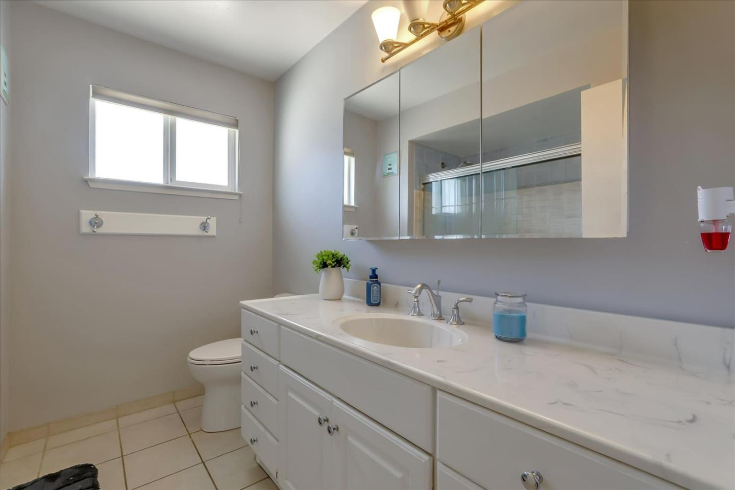 7166 Brooktree Way San Jose, CA 95120 - Photo 27 of 48 a bathroom with a sink a toilet and mirror