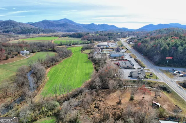 a view of lake with mountain