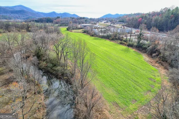 a view of lake and mountain