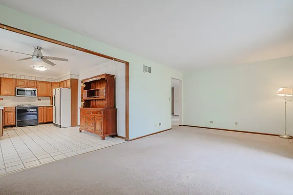 a view of a kitchen with a sink