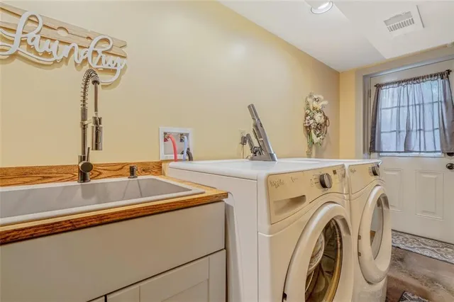 a aerial view of a house with a garden