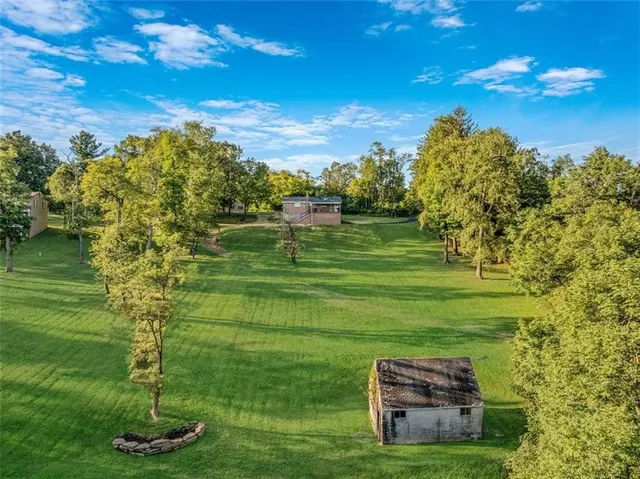 a house view with a garden space