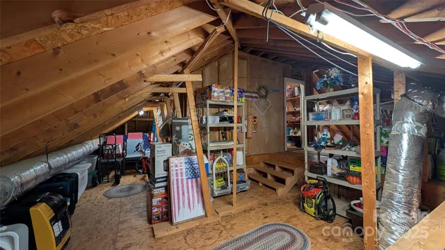 a view of a storage room with a lot of stuff