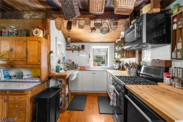 a kitchen with lots of counter top space